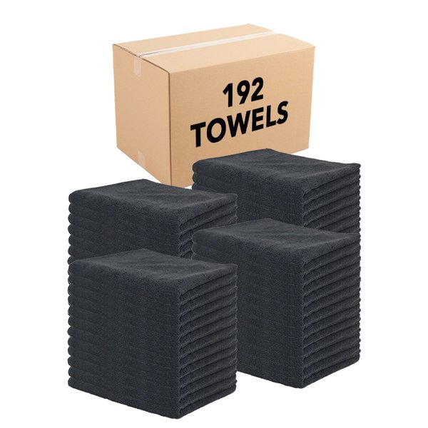 Monarch Microfiber Salon Towels ( 192 Pack), 192PK M915109BK